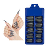Trizchlor 100PCS/Box False Nail Tips Fake Nails Art DIY Long Stiletto Acrylic Manicure DIY Tools Full Style 20 Colors Hot Sale Beauty Tool