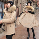 Christmas Gift Vielleicht 2023 New Cotton Thicken Warm Winter Jacket Coat Women Casual Parka Winter Clothes Fur Lining Hooded Parka Mujer Coats