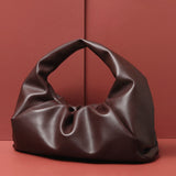 Monogrammed Letters Pouch Genuine Soft Leather Women Cloud Bag New Handbag Fashion Hand Purse Clutch Bag Dumpling Shoulder Bag