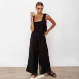 Trizchlor 100% Cotton Two Piece Sets Womens Outifits  Summer Tracksuit Pants Set Sleeveless Tops And Long Trousers Suit Ensemble Femme