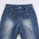 Low Waist Denim Jeans women Vintage Cute Chic Straight Pants wide leg jwans woman Streetwear Harajuku Grunge Clothes Trousers
