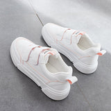 Women Lightweight Sneakers White Velcro Shoes Korean Version Casual Combinable Comfortable Spring Autumn 2021
