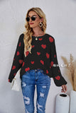 Trizchlor Winter Autumn Sweater Knitted Heart Round Neck Casual Knitted Pullover Long Sleeve WOMAN KNIT SWEATER Women Jumper Pull Coreen