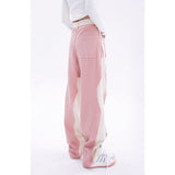 Trizchlor Pink Women's Jeans Wide Leg Pants High Waist Baggy Vintage Straigh Denim Pants Casual Street Hip Hop Fashion Mom Denim Trouser