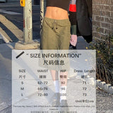 Trizchlor Y2K Grey Cargo Skirts Pockets Low Waisted Grunge Fashion Streetwear Straight Skirts Aesthetic Korean Outfits Chic New