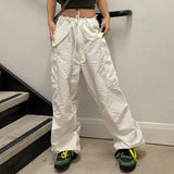 Trizchlor Y2K Cargo Pants Clothing Oversized Drawstring Low Rise Parachute Loose Sweatpants Women Jogging Streetwear Outfit