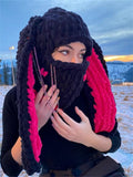 Trizchlor Cute Women Girls Knitted Skullies Beanies Solid Winter Warm Loose Causal Cute Animals Ears Pattern Caps Hat Club