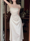 Trizchlor Midi Dress Women Elegant Summer 2023 New Sleeveless High Waist Hollow Out Sundress And Tops Design Lady Sling Dresses Sets