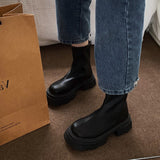 Trizchlor Winter Boots Black Platform Gothic Boots Women 2023 New Casual Back Zippers Women's Ankle Boots Women's Short Bootties