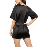 Oversize Satin Women Long T-Shirts Fashion Casual Loose Short Sleeve Streetwear Tops Women's Clothing