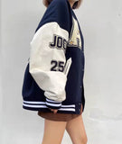Trizchlor Vintage BF Baseball Uniform Basketball Flocking Pattern Harajuku Hip Hop Y2K Jacket Unisex Couple Clothing Women's Winter Jacket
