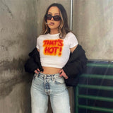 Trizchlor Thanksgiving Day Gift Letter Print Short Sleeves O Neck Crop Top Bodycon 2023  Holiday Streetwear Club T Shirt Y2K Overalls Y2K