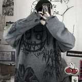Trizchlor Gothic Japan Cartoon Hip Hop Hoodie Sweatshirt Oversize Women Spring Autumn Funny Punk Hoodies Tops Females Clothes Hoodie Girl